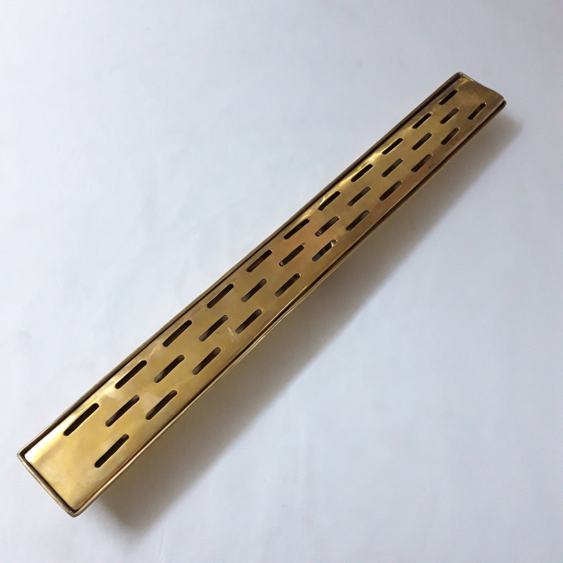 Unlacquered solid brass Rectangular Linear Shower Drain,Bathroom Floor Drain, Shower Floor Drain