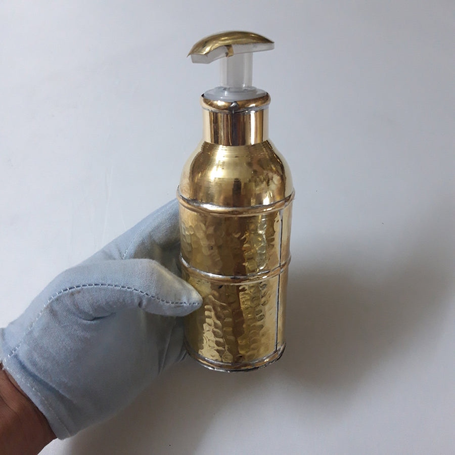 Solid Brass Soap Dispenser for Bathroom (Brass Stainless Steel) Hand Soap Dispenser