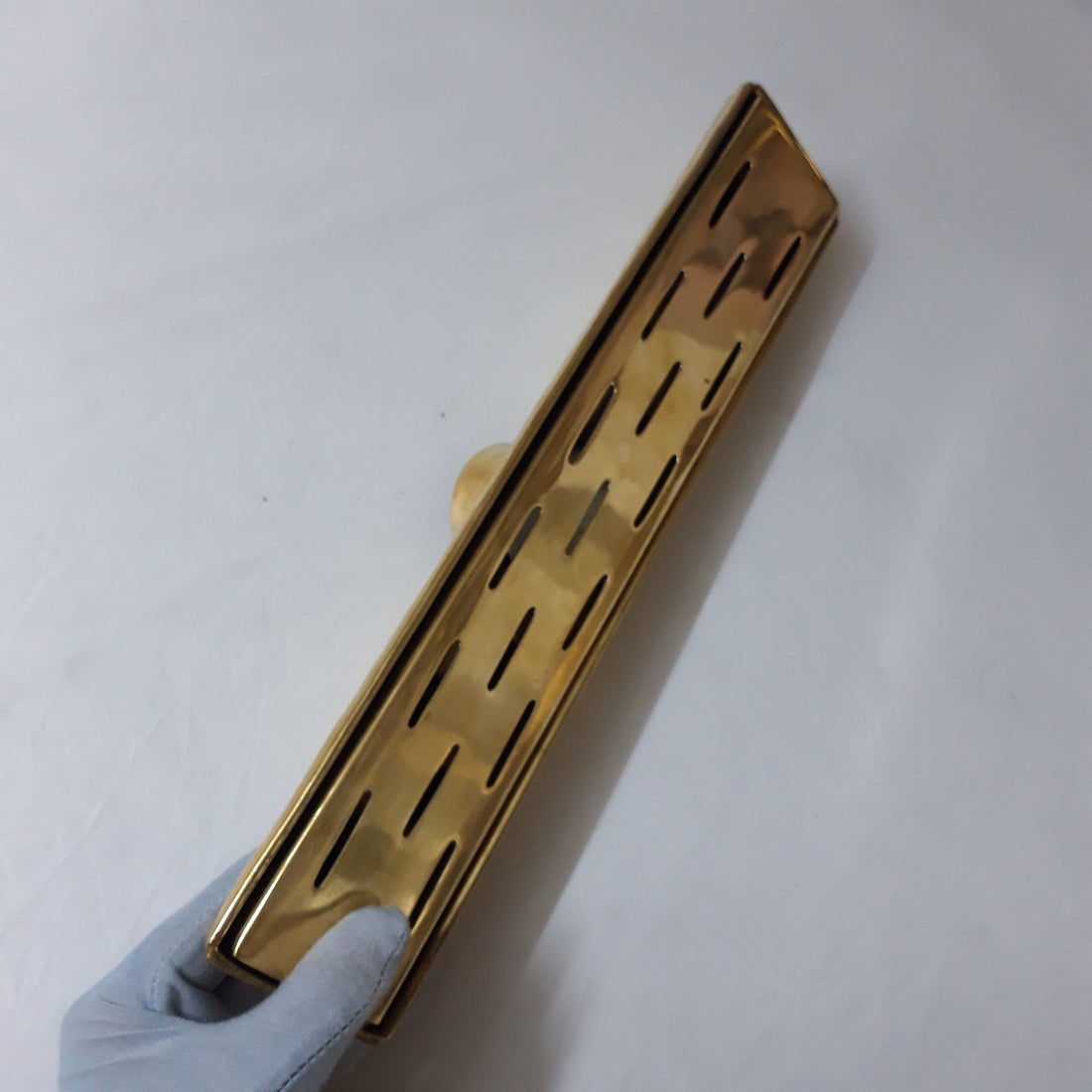 Unlacquered solid brass Rectangular Linear Shower Drain,Bathroom Floor Drain, Shower Floor Drain