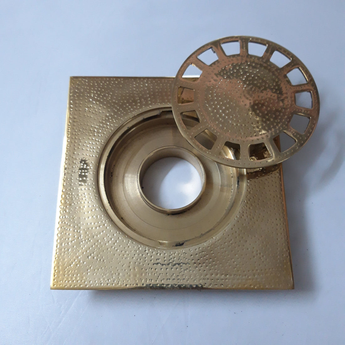 UnLacquered Brass Square Shower Floor Drain with Removable Cover-Antique Brass Shower Square drain