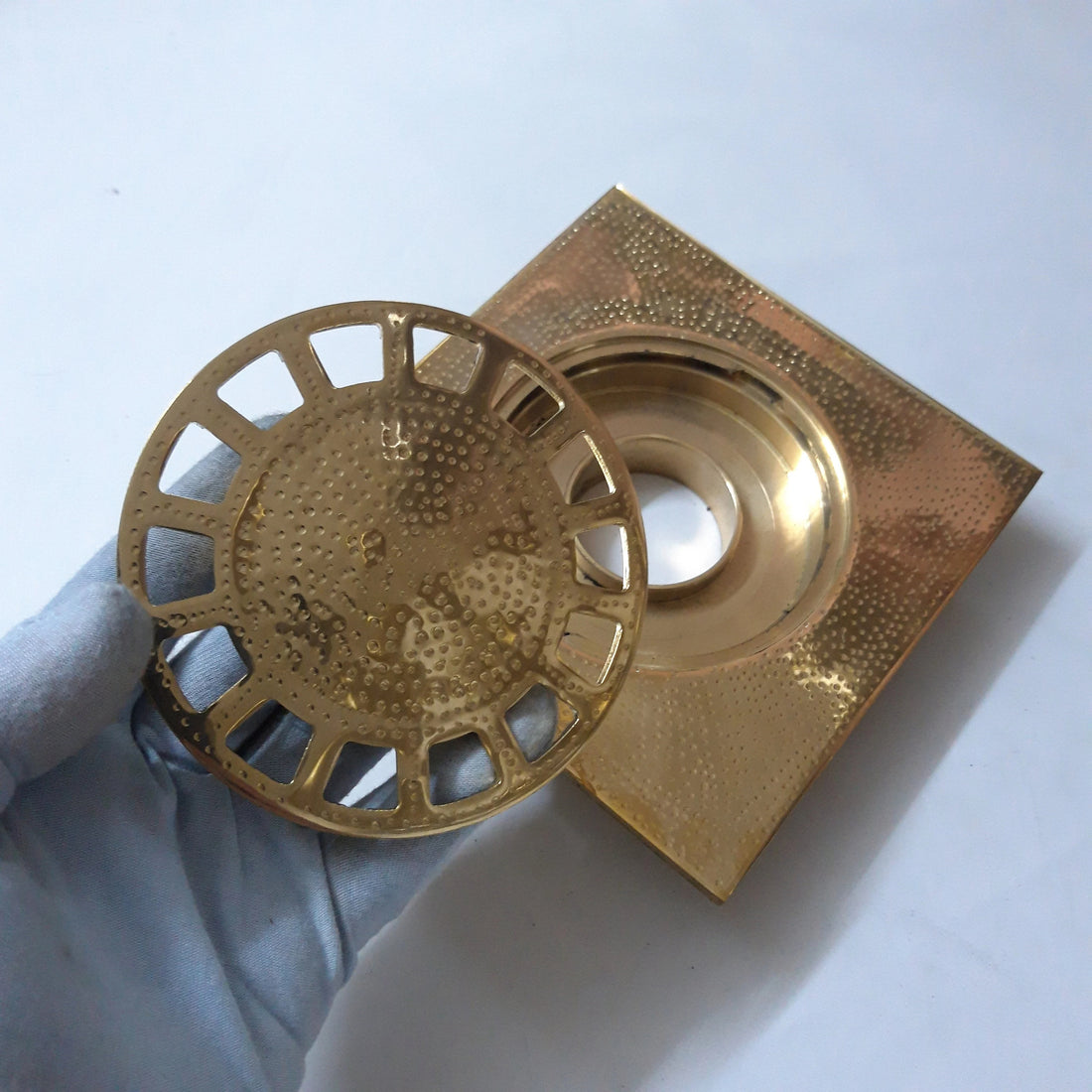UnLacquered Brass Square Shower Floor Drain with Removable Cover-Antique Brass Shower Square drain