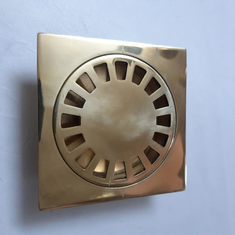 UnLacquered Brass Square Shower Floor Drain with Removable Cover-Antique Brass Shower Square drain