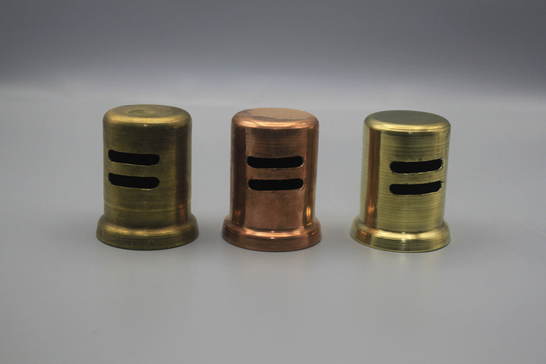 Dishwasher Air Gap Cover only, Skirted, Replacement air gap dishwasher,Solid Brass, Polished Chrome and copper Finish