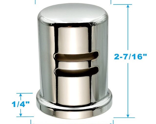 Dishwasher Air Gap Cover only, Skirted, Replacement air gap dishwasher,Solid Brass, Polished Chrome and copper Finish