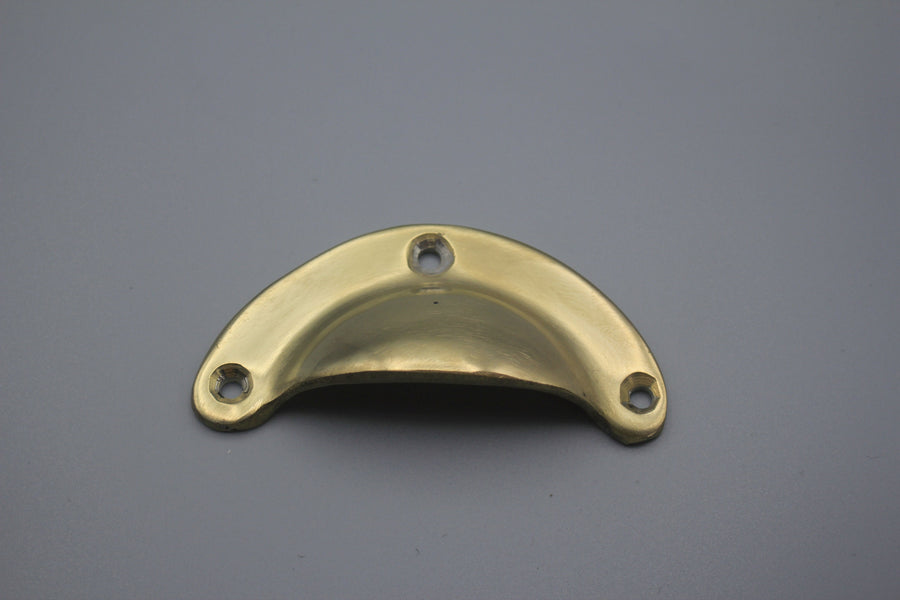 Antique Brass cup handles, Cup Cabinet Handles Retro Shell Shape Knobs for Dresser Cupboard Kitchen Furniture Decoration, with Screws