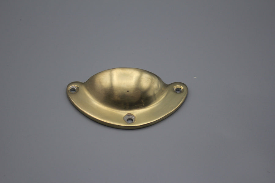 Antique Brass cup handles, Cup Cabinet Handles Retro Shell Shape Knobs for Dresser Cupboard Kitchen Furniture Decoration, with Screws